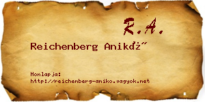 Reichenberg Anikó névjegykártya